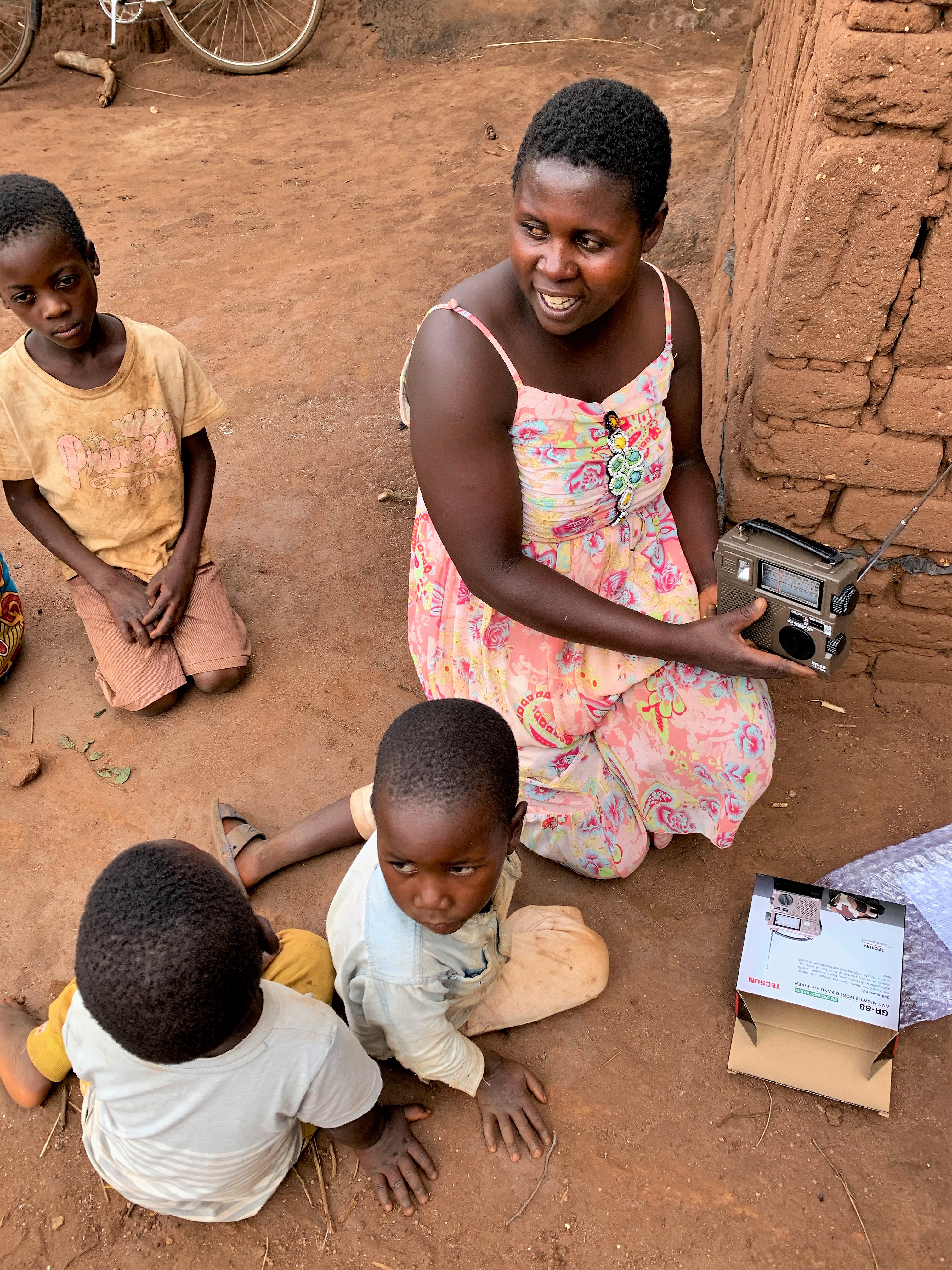 woman listening to Christian radio